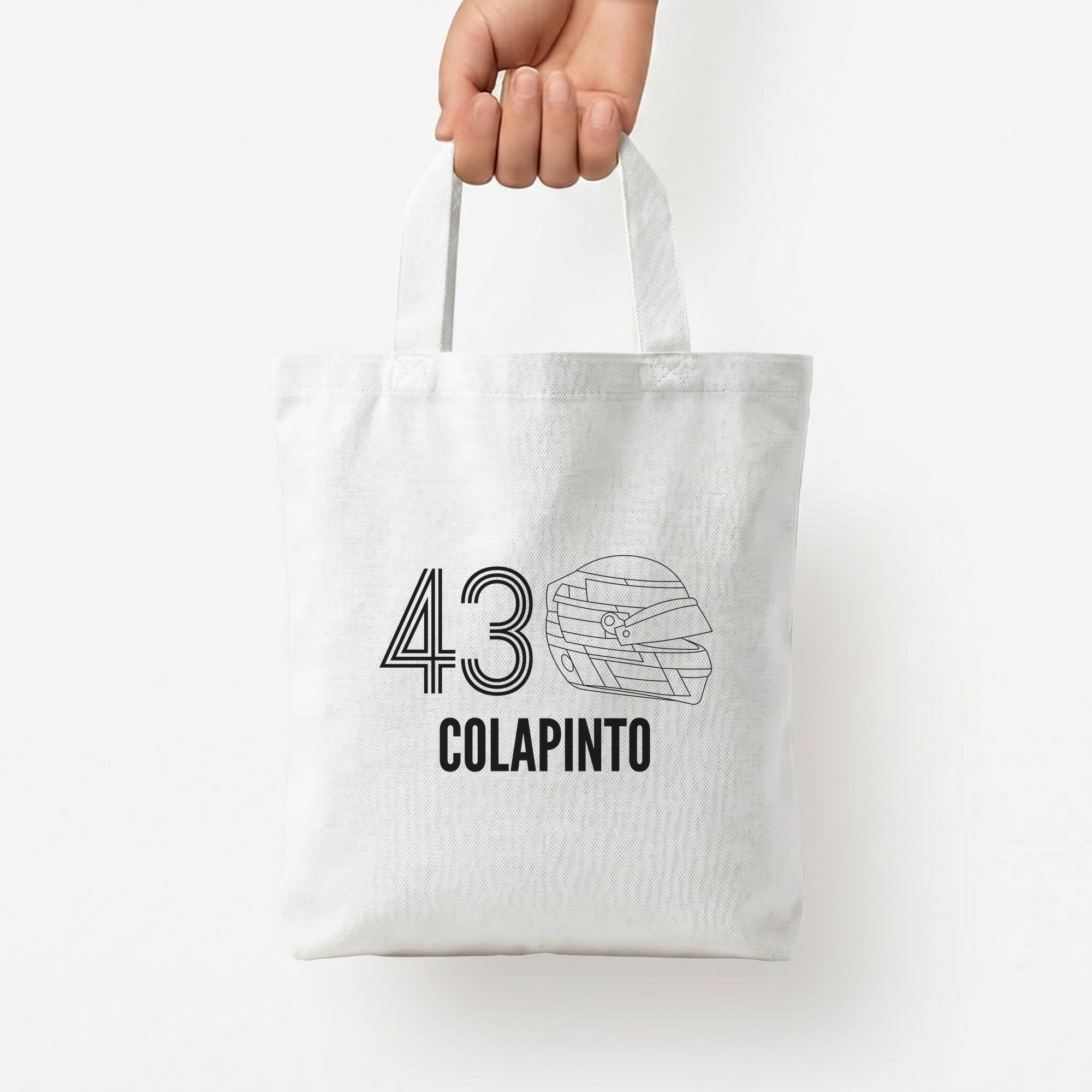 Colapinto Helmet 2026 Tote Bag — White / Small