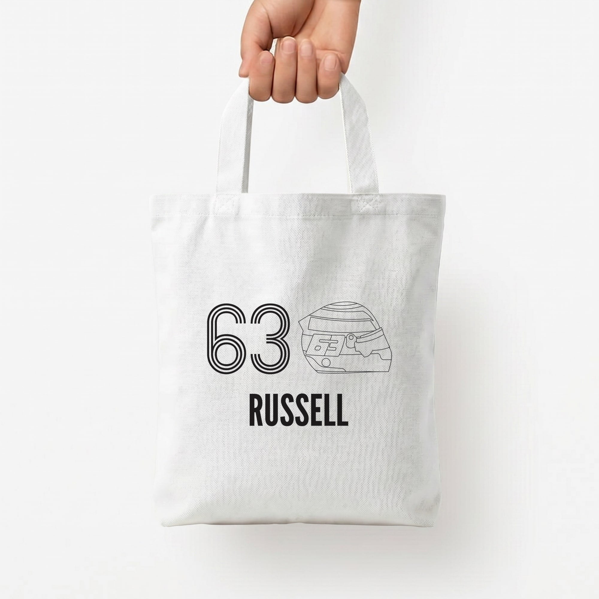 Russell Helmet 2026 Tote Bag — White / Small