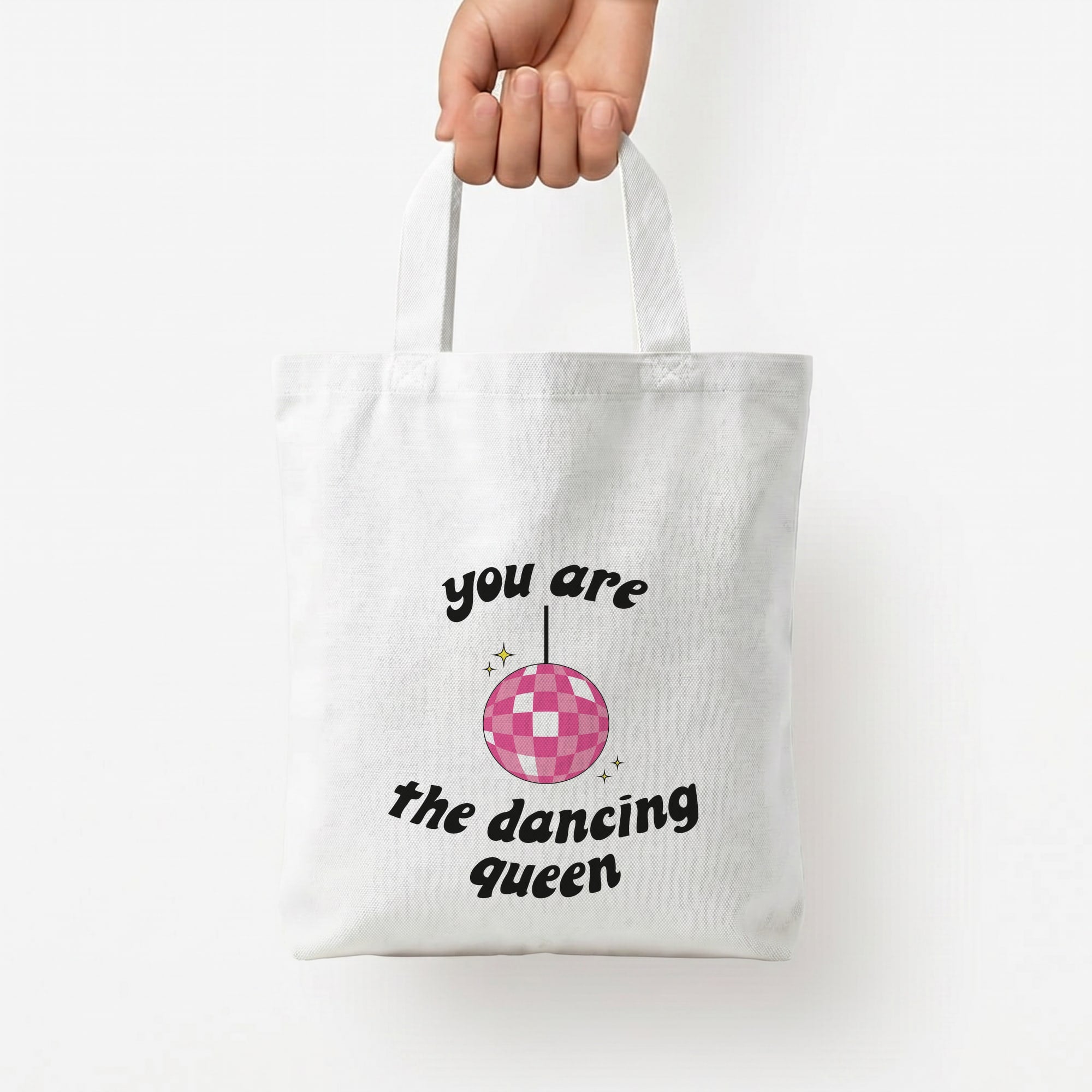 Dancing Queen Tote Bag — White / Small