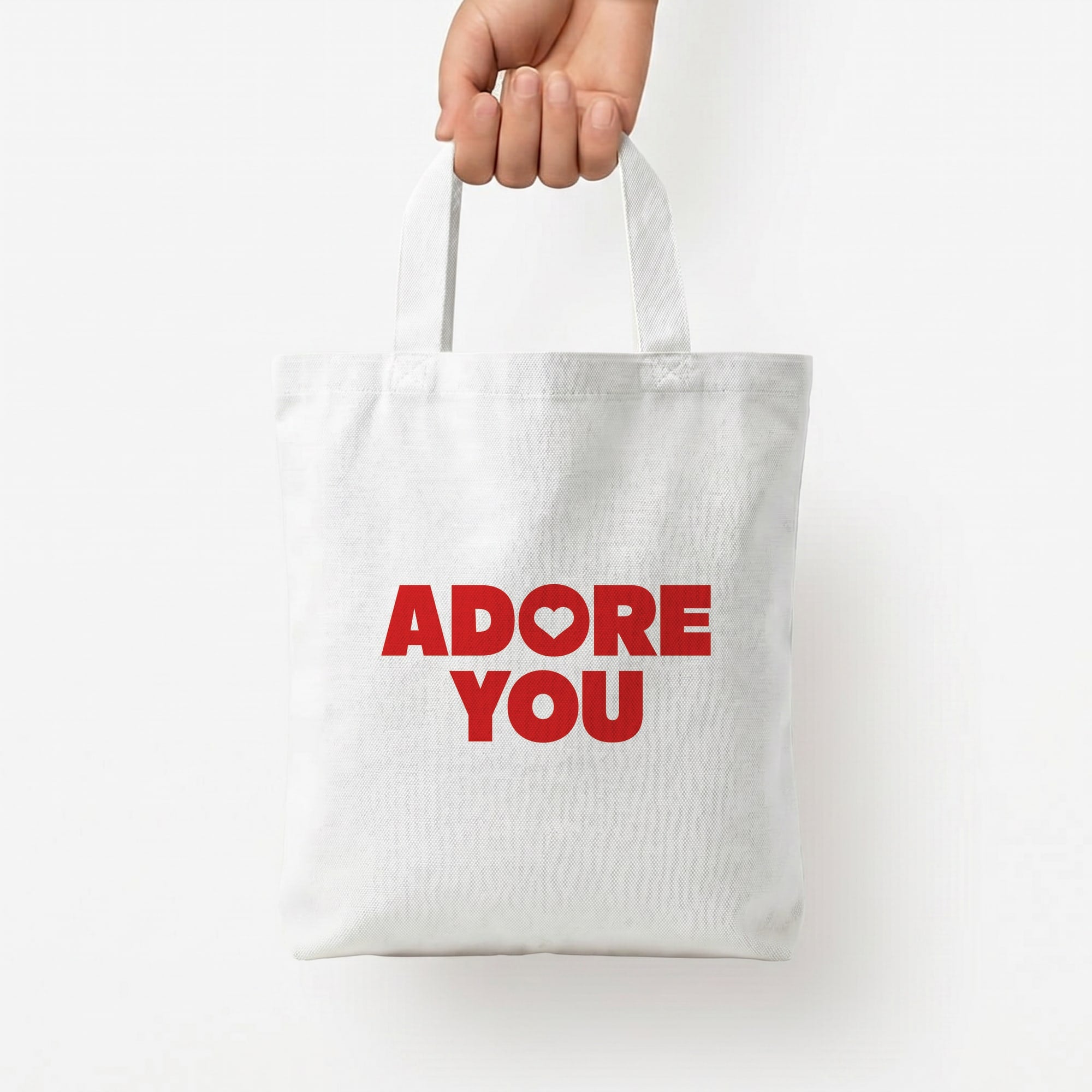 Adore You Tote Bag — White / Small