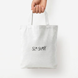 Slim Shady Tote Bag — White / Small