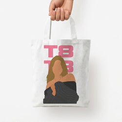 T8 Pink  Tote Bag — White / Small