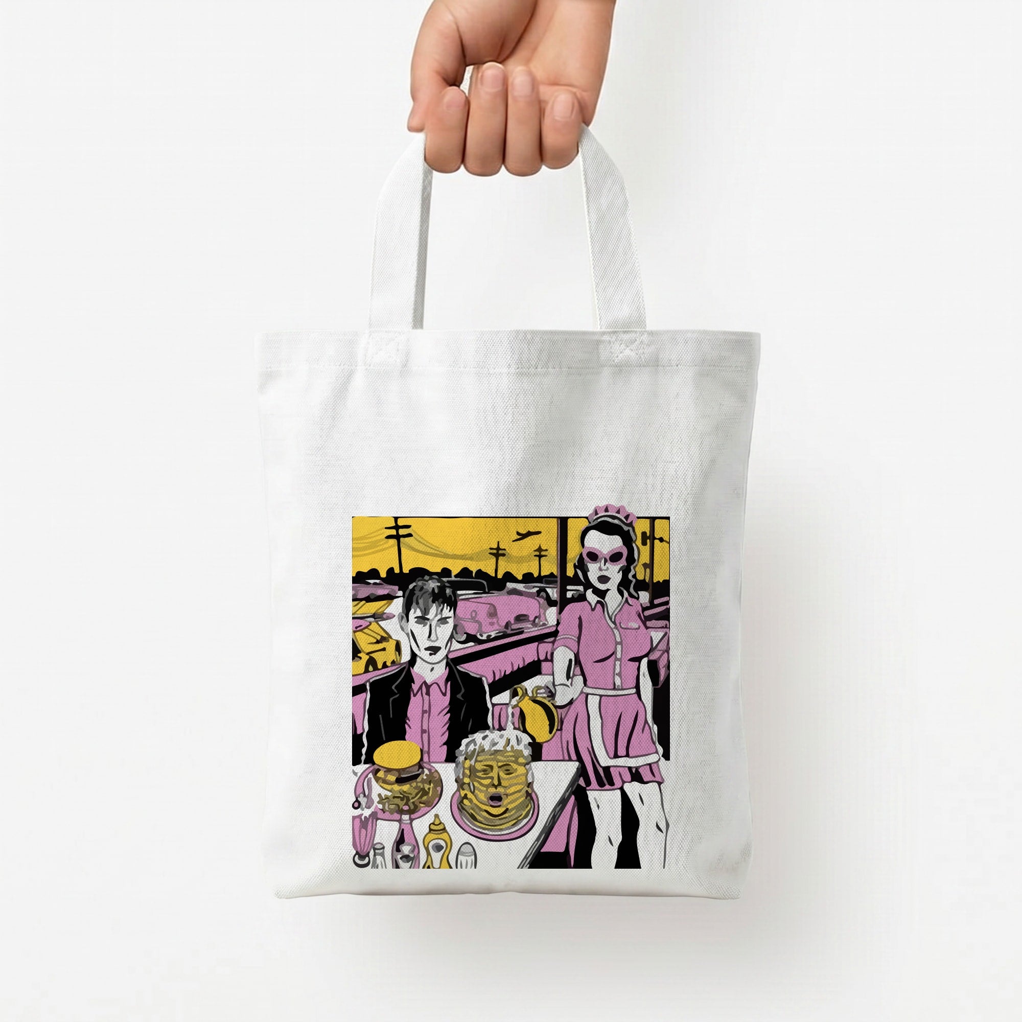 Popart Fender Tote Bag — White / Small