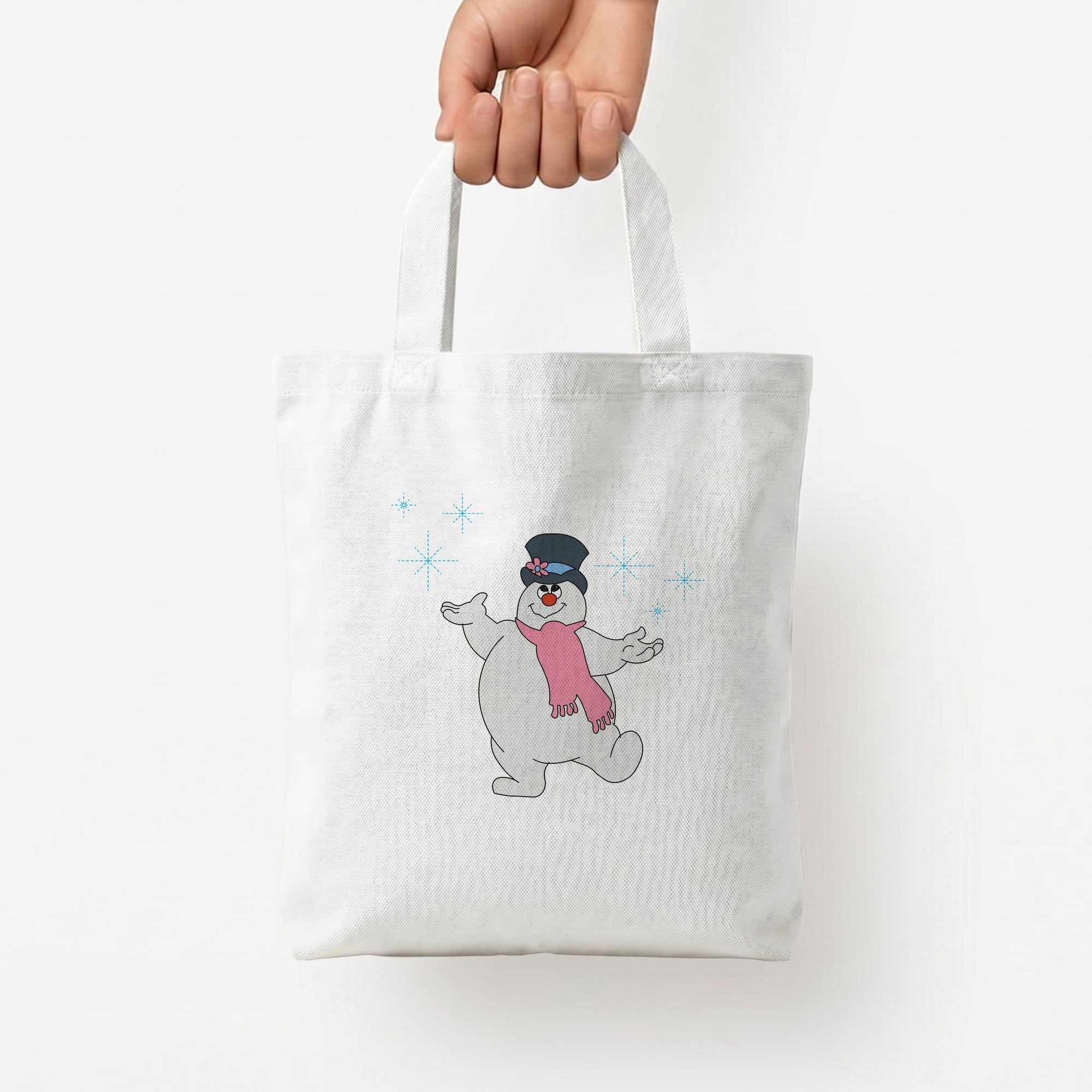 Frosty - Snowman Tote Bag — White / Small