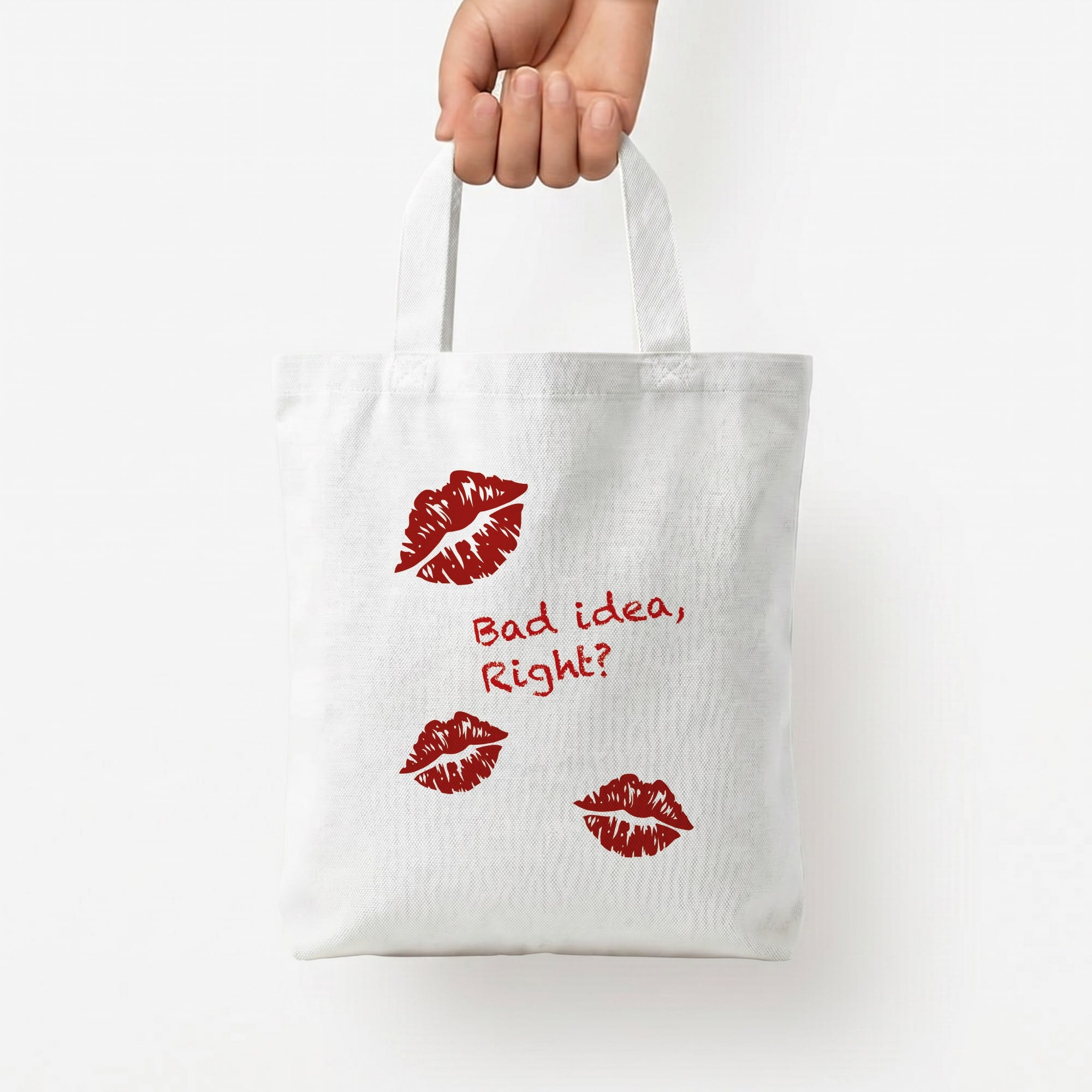Bad Idea, Right? - Olivia Tote Bag — White / Small