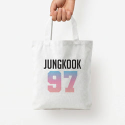 Jungkook 97 Tote Bag — White / Small