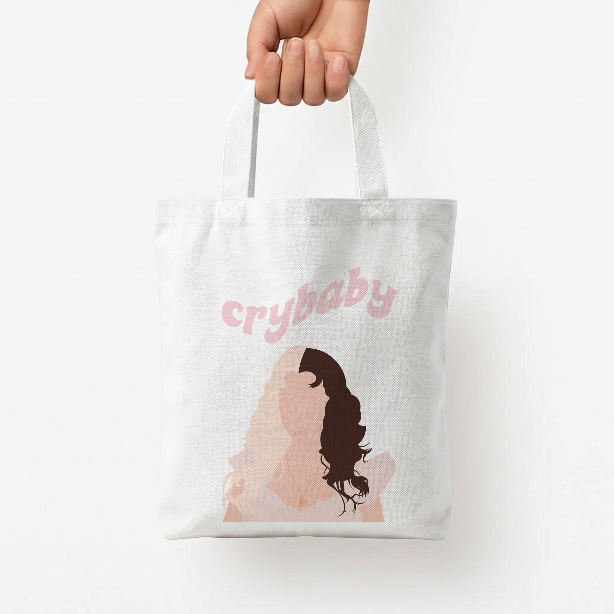 Crybaby Tote Bag — White / Small
