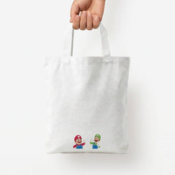 Mario And Luigi Tote Bag — White / Small