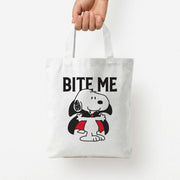Bite Me Cartoon Beagle Tote Bag 4
