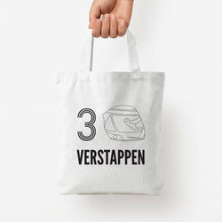 Verstappen Helmet 2026 Tote Bag — White / Small