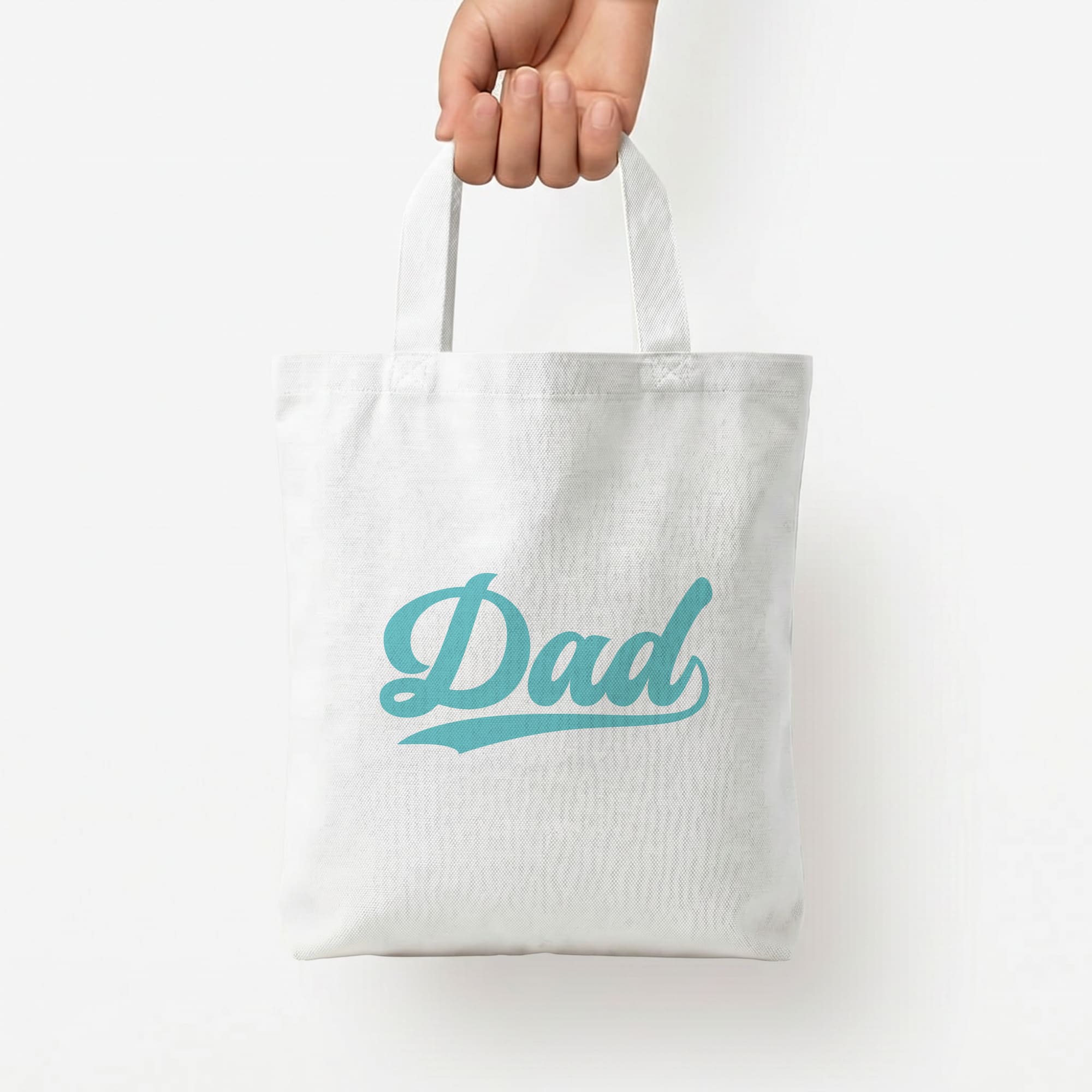 Dad Logo Tote Bag — White / Small