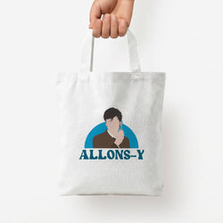 Allons-y Tote Bag — White / Small