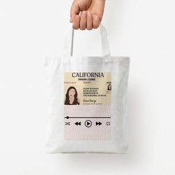 Drivers License - Olivia TikTok Tote Bag — White / Small