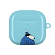 Cartoon Beagle Puffer Jacket Blue AirPods Case 4