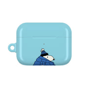 Cartoon Beagle Puffer Jacket Blue AirPods Case 6