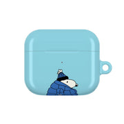 Cartoon Beagle Puffer Jacket Blue AirPods Case 3