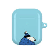 Cartoon Beagle Puffer Jacket Blue AirPods Case 2