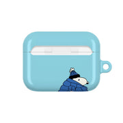 Cartoon Beagle Puffer Jacket Blue AirPods Case 7