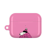 Cartoon Beagle Puffer Jacket Pink AirPods Case 6