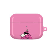 Cartoon Beagle Puffer Jacket Pink AirPods Case 5