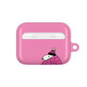 Cartoon Beagle Puffer Jacket Pink AirPods Case 7