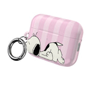 Pastel Stripes Cartoon Beagle AirPods Case 8