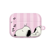Pastel Stripes Cartoon Beagle AirPods Case 5