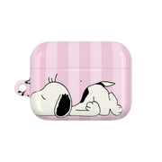 Pastel Stripes Cartoon Beagle AirPods Case 6