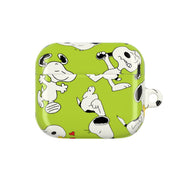 Lime Green Cartoon Beagle Pattern AirPods Case 3
