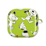 Lime Green Cartoon Beagle Pattern AirPods Case 4