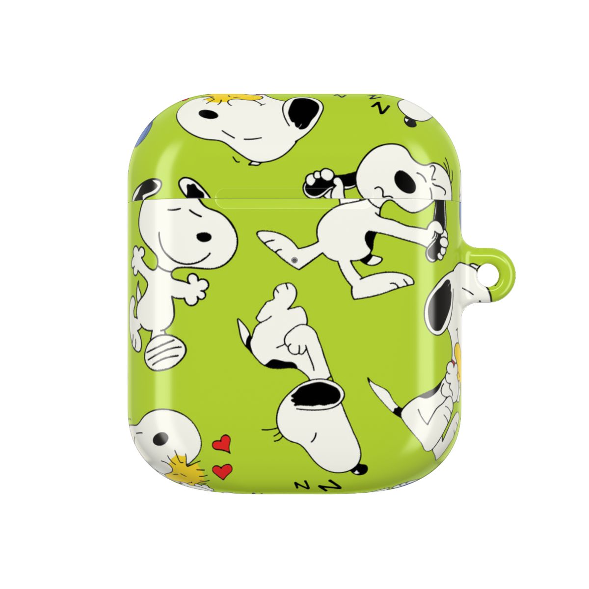 Lime Green Cartoon Beagle Pattern AirPods Case