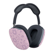 Sun, Moon And Stars Pattern Mauve AirPods Max Case 2