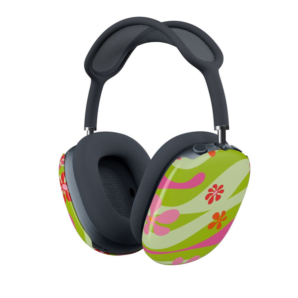 Retro Flowers Pattern AirPods Max Case