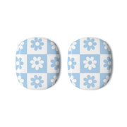 Checkered Flowers Blue AirPods Max Case 3