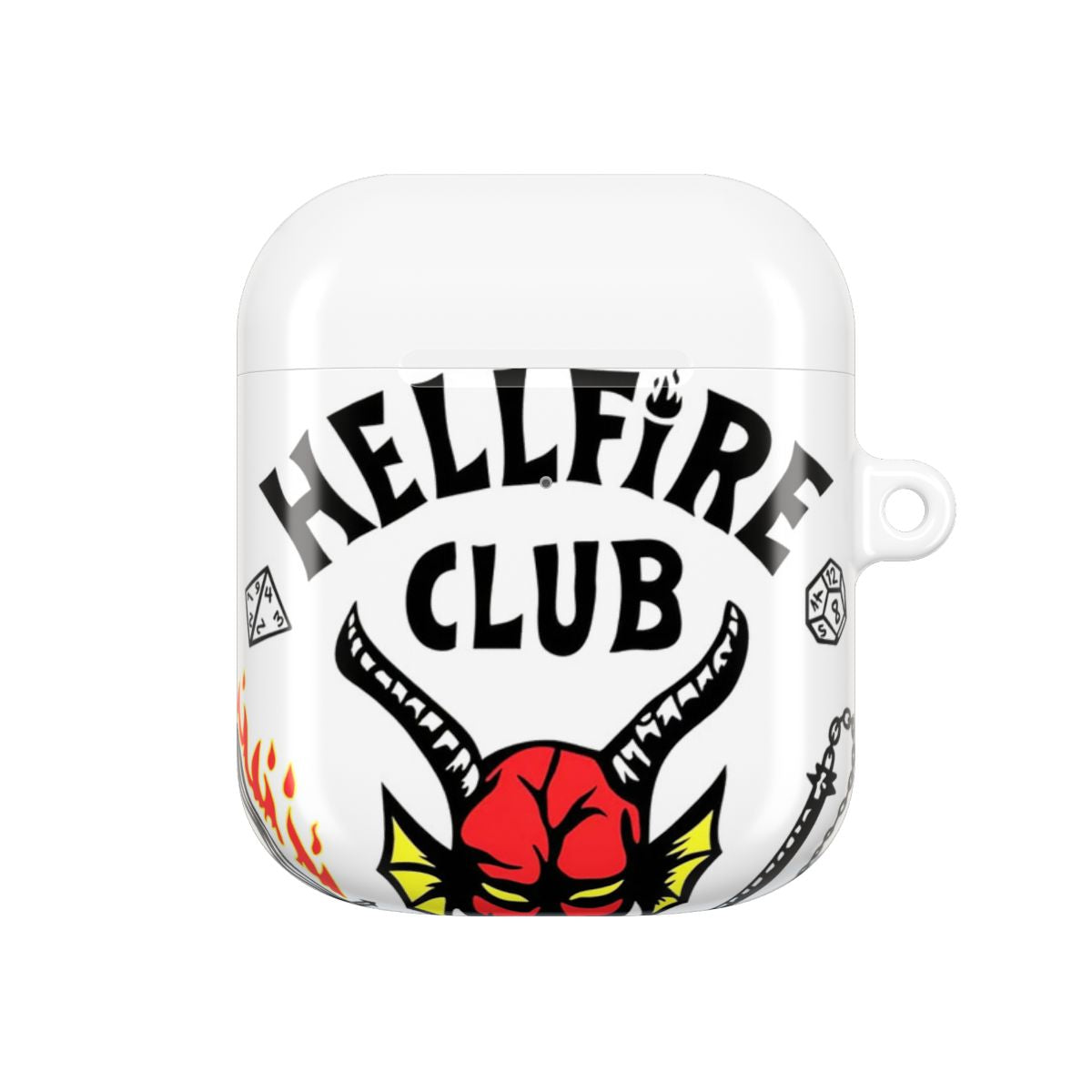 Hellfire Logo - White AirPods Case