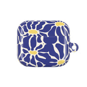 Dark Blue Flowers - Summer AirPods Case 3