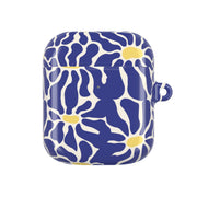 Dark Blue Flowers - Summer AirPods Case 1