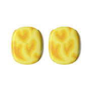 Trippy Summer Hearts Yellow Pattern AirPods Max Case 3