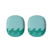 Cyan Beach Waves Pattern AirPods Max Case 3