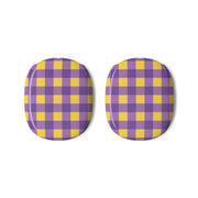 Purple And Yellow Checkered Pattern AirPods Max Case 3