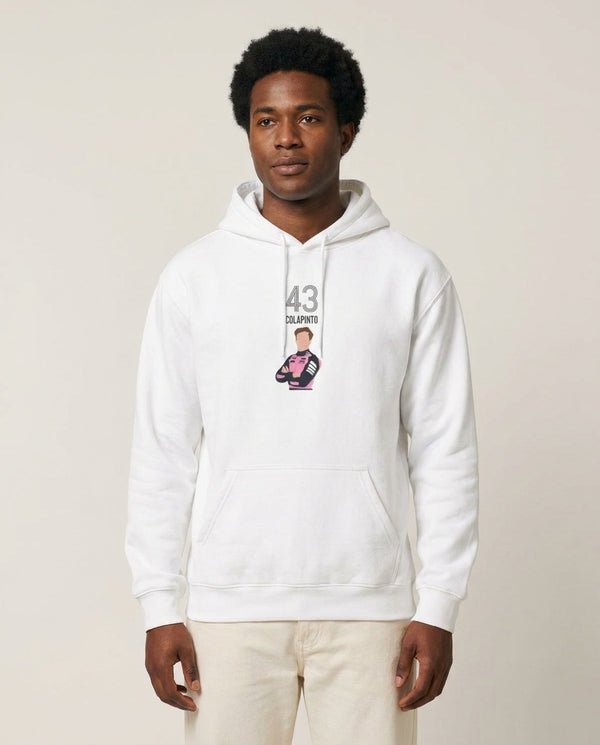 Colapinto 2026 Hoodie — White Front, worn