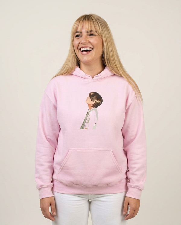 Cast Member - K Pop Hoodie — Pink Front, worn