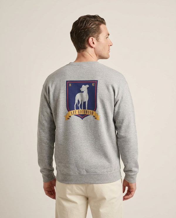 A.F.C Richmond Sweatshirt — Grey Back, worn