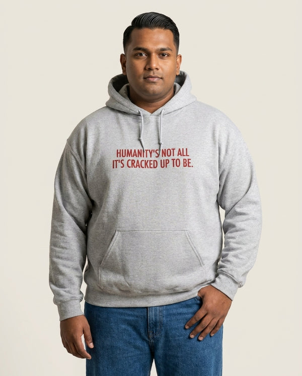 Humanity - VD Hoodie — Grey Front, worn