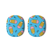 Pencils And Scribbles Pattern AirPods Max Case 3