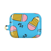 Pencils And Scribbles Pattern AirPods Case 6