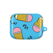 Pencils And Scribbles Pattern AirPods Case 5