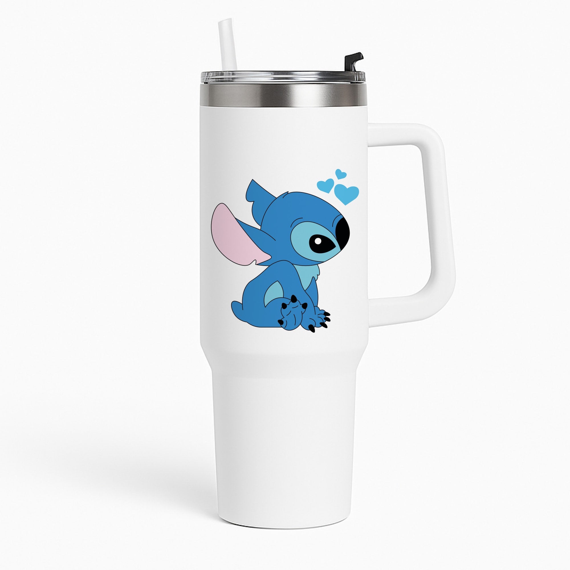 Blue Hearts Alien Blue Valentine's Tumbler