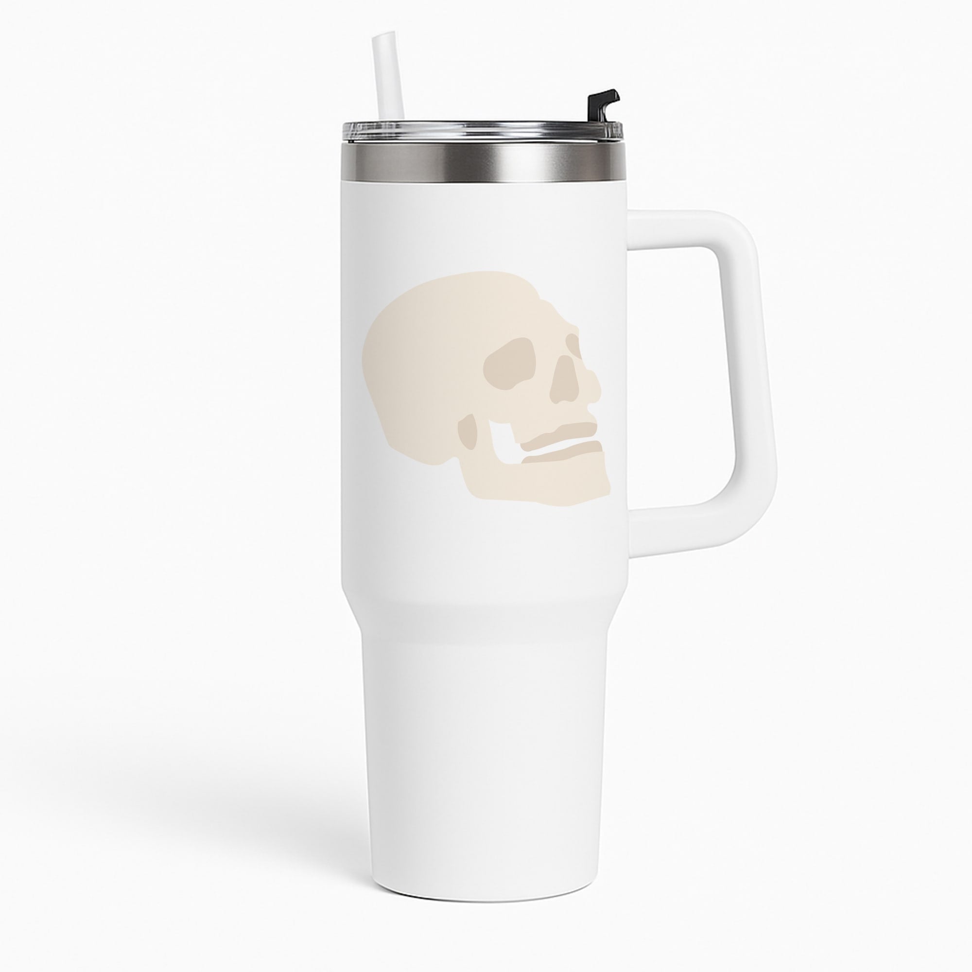 Skull Outline - Halloween Tumbler