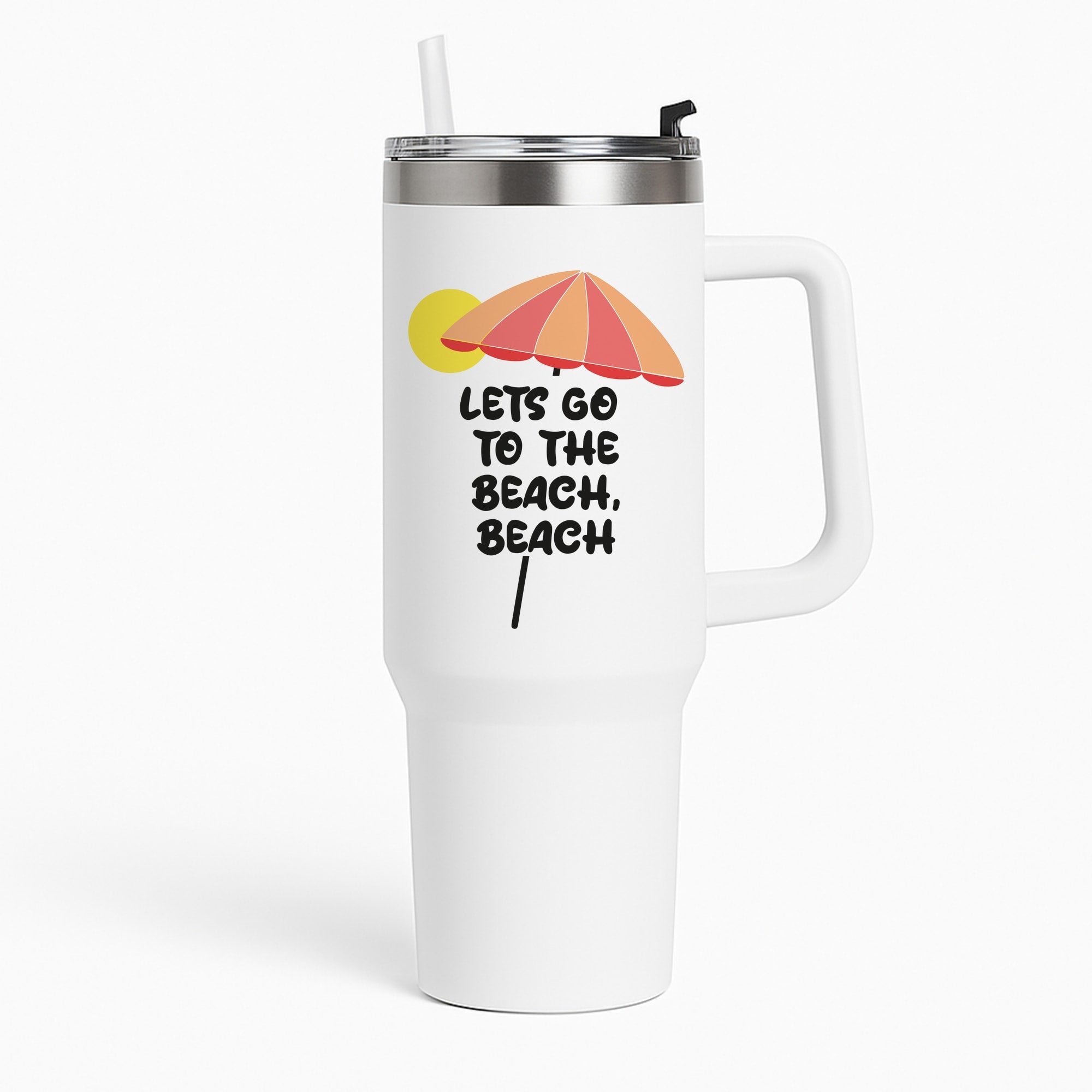 Lets Go To The Beach - Summer Quotes Tumbler